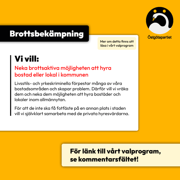 Neka brottsaktiva bostäder och lokaler